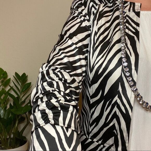 Peck & Peck Zebra Striped Jacket Sz 6 - Picture 6 of 8